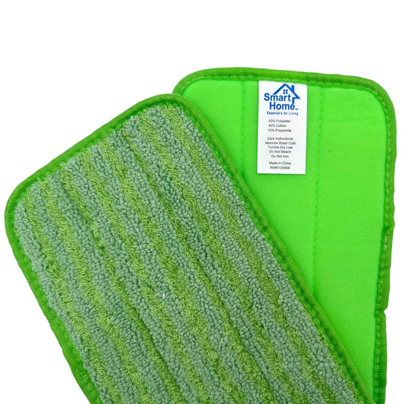 Generic Smart Home Reusable Green Microfiber Hook and Loop Mop