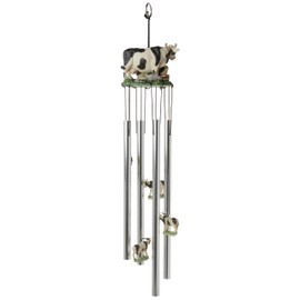 StealStreet SS-G-41928, Round Top Cow Hanging Garden Porch Decoration Decor Musical Wind Chime