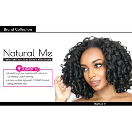 Freetress Equal Synthetic Drawstring Fullcap Half Wig - NATURAL ROD SET (1B Off Black)