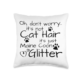 Maine Coon Mom Gift Maine Coon Lover Cat Mom Throw Pillow
