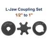 uxcell 5/8" to 1" L075 Flexible 3-Piece L-Jaw Coupling Coupler