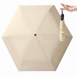 Laluna Ultra Lightweight Rain Umbrella, 6.9 oz (175 g), Portable Folding Umbrella, Manual Opening/Closing Folding Umbrella, Mini Portable, Brand Folding Umbrella, 6 Piece Aircraft Aluminum Alloy Fiber