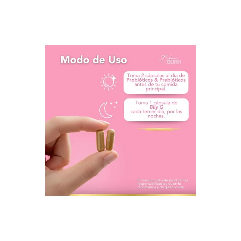 Bikini Burn Kit Digestivo Probióticos + Enzimas Blly-g Sin Sabor