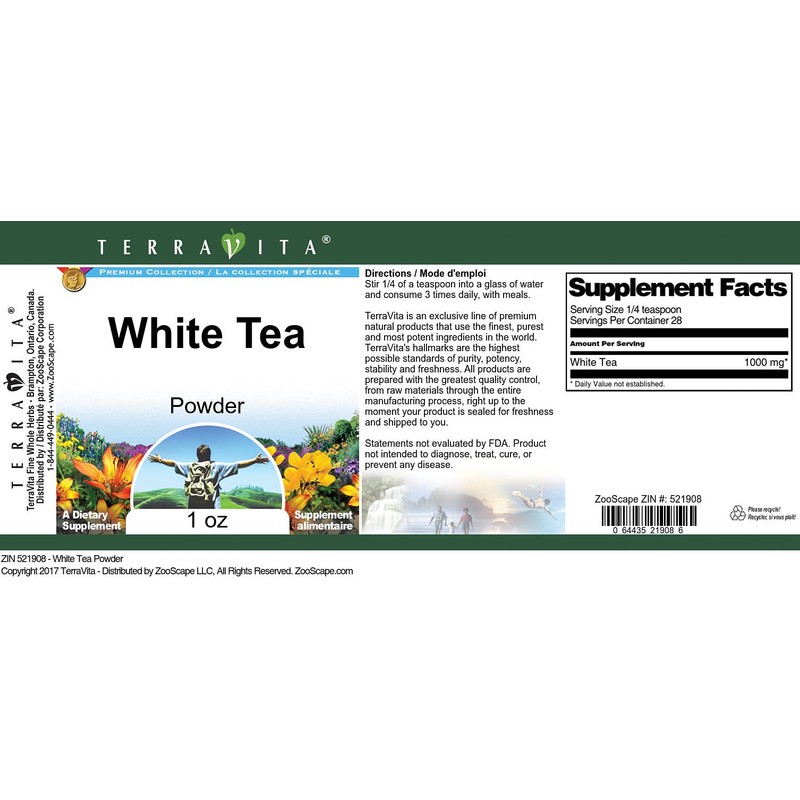 White Tea Powder (1 oz, ZIN: 521908)