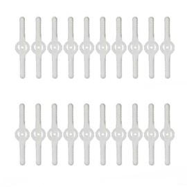 FENGSHENG-SHOP 30Pcs Plastic Grass Trimmer Blades, Grass Trimmer Replacement Blades, 135mm Cordless Strimmer Blades, for Lawn, Garden, Orchard, Woods, or Pastoral, Cordless Lawn Mower Cutting, White