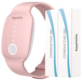 EmeTerm Emeterm Fashion Pulsera Rosa Anti-Náuseas Alivia El Movimiento Matutino Enfermedades De Viaje Bandas Recargables Sin Medicamentos Sin Efectos 