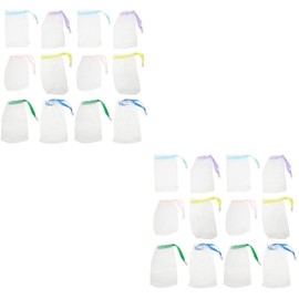 Minkissy 40pcs Bags Exfoliating Soap Net Pouches for Foaming Convenient Drawstring Design for Bath Shower Use and Quick Drying