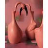 FORKAI Flamingo Vase for Centerpieces, 11.6 Inch Pink Bud Vases,