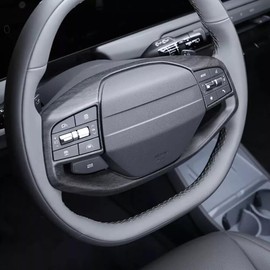 FUEISOF For Kia EV3 2025 EV4 Car Steering Wheel Cover (Wood Grain)