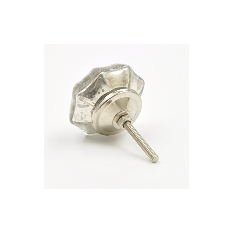Mottled Silver Star Glass Knob, Pull, Handle, for Cupboards, Doors,