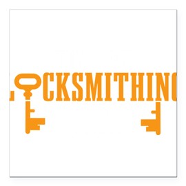 CafePress This is My Locksmithing Shirt Lo Square Car Magnet, Magnetic Bumper Display