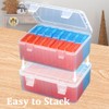 Mathtoxyz Small Bead Organizers(Red, Blue), 45 Pieces Plastic Storage Cases