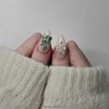 [M;H #] White Christmas handmade nail tips - Required to