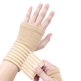 AOOWU Wrist Brace, 2 Pack Breathable Wrist Support Brace, Elastic Wrist Support with Strap, Wrist Compression Wrap, Adjustable Wrist Strap for Relieves Pain from Carpal Tunnel, Fractures, Sprains