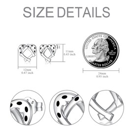SHUSUKUE Horseshoe Earrings for Women 925 Sterling Silver Heart Horseshoe Stud Vintage Lucky Earrings Birthday Gift For Girl Daughter Girlfriend (with Gift Box)
