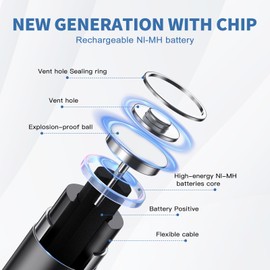 BONAI Rechargeable AA AAA Battery Combo,High Capacity 8PCS 2800mAh AA and 8PCS AAA 1100mAh NiMH Batteries Low Self-Discharge