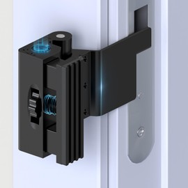 Mixizigoz Upgraded Portable Door Lock for Travel - No Drilling Security Reinforcement Flip Lock, Anti-Unauthorized Entry, Fits Inward-Opening Doors for Apartment, Hotel (Black-1 Pc)