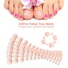 Pack of 120 Toenails, 12 Sizes False Toenails Kit, Toenail