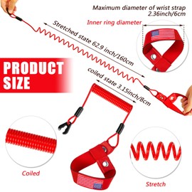 Shappy 4 Pcs Outboard Lanyard Motorboat Key Universal Outboard Switch Keys with Kill Safety Lanyard(Red,Stylish)