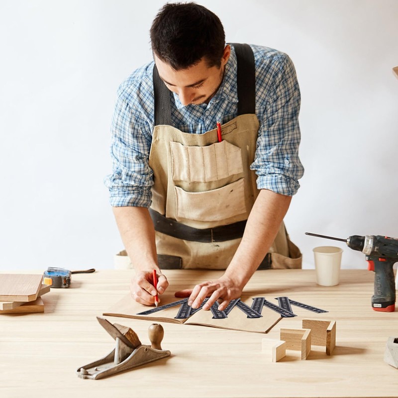 BDHYYM Pack of 5 Folding Ruler 1 m Plastic Folding