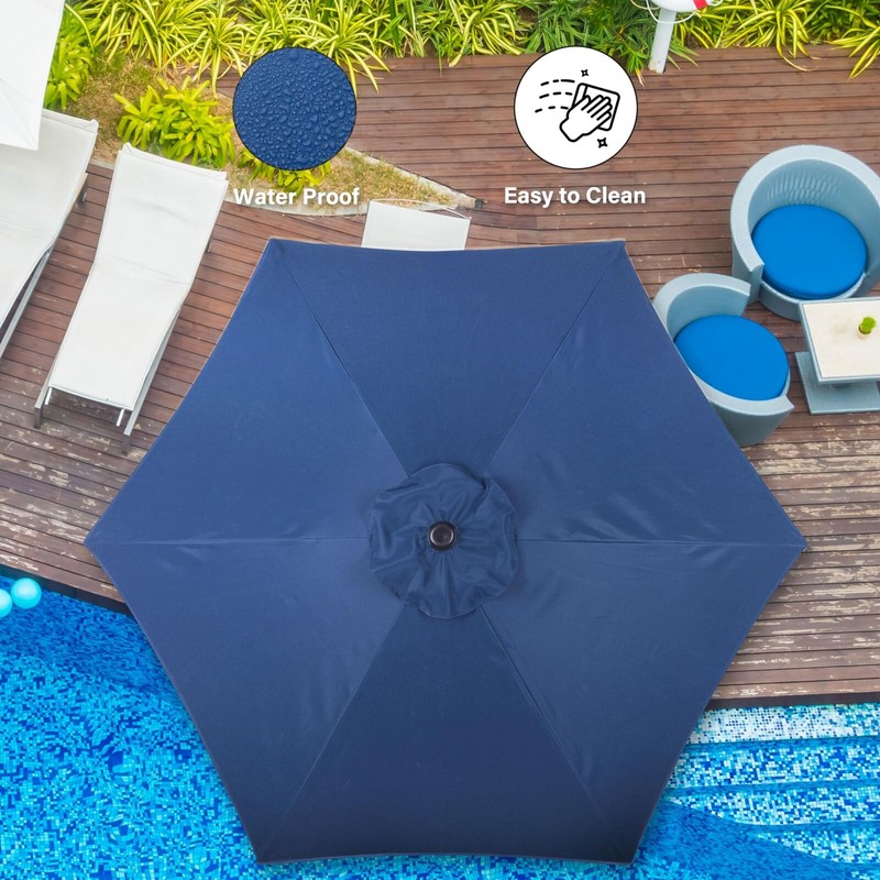 Simple Deluxe 7.5ft Umbrella Outdoor with 20 Inch Round Umbrella