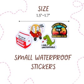 50PC Funny Stickers Decal Fun Cool Vinyl Waterproof Sticker Set Packs Sarcastic Meme Snarky Sassy Humor Silly Jokes Antisocial for Adults Gen Z Women Men Work Office Laptop Water Bottle Computer PC