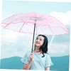 TOVINANNA Creative Flower Decor Transparent Folding Umbrella Automatic Compact Outdoor