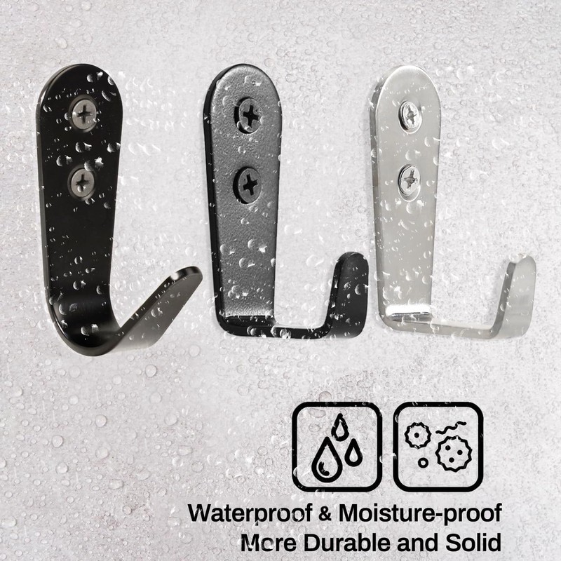 IBERDE 8 Pcs Stainless Steel Hooks for Hanging, Heavy Duty