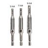 3Pcs Self-Centering Hinge Drill Bit Set - 1/4" Hex Shank