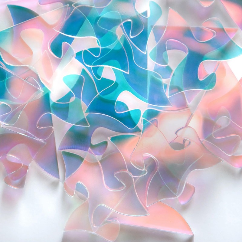 Triad 49 Puzzle - Unique Iridescent Acrylic Jigsaw For Adults,