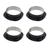 Pastlla 4 Pcs Round Aluminum Rain Gutter Outlet Downspout Adapter,