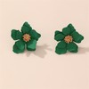 QLUYCKW Boho Matte Flower Statement Stud Earrings for Women Chic