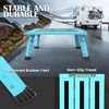 Marudina Large Platform RV Steps, 3-Level Adjustable Height Aluminum Folding