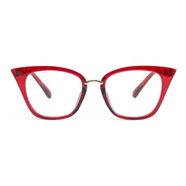 EYE ZOOM 3 Pack Ladies Cat Eye Reading glasses for Women, Wine Red +1.50