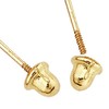 14k REAL Yellow Gold Diamond Cut Butterfly Stud Earrings with