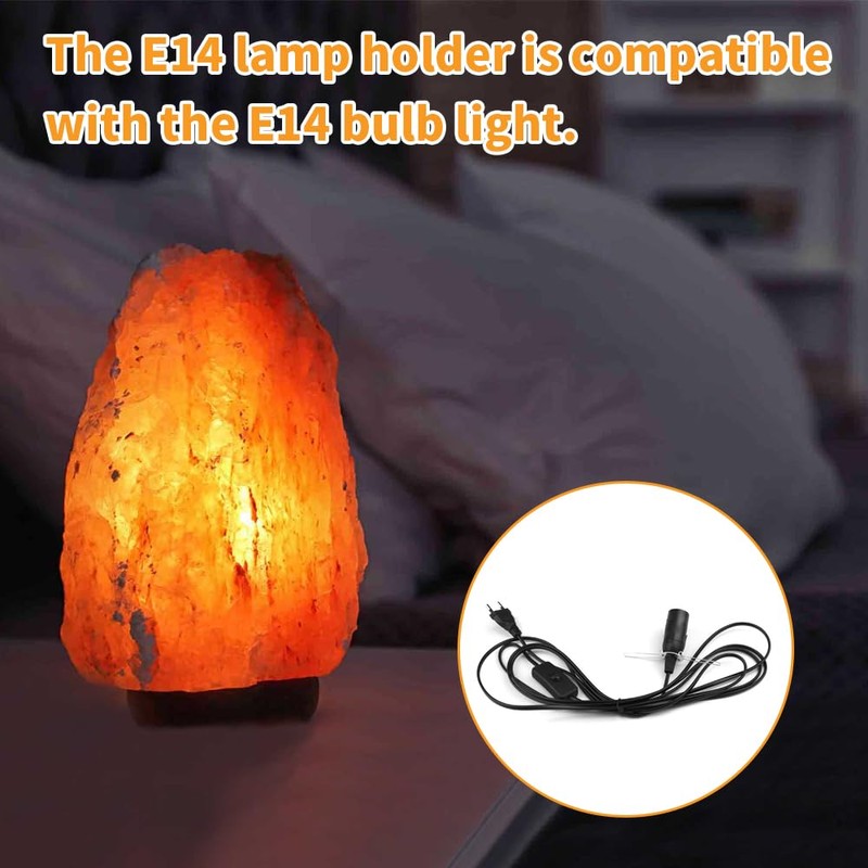 LongZYU Pack of 2 Cable with Switch for Salt Lamp