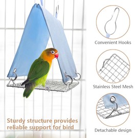 Bird Nest House Bird Bed Hanging Hammock Tent Waterproof Hideaway Cave Snuggle Hut for Parrot Parakeet Cockatiel Conure Budgie Lovebird Small