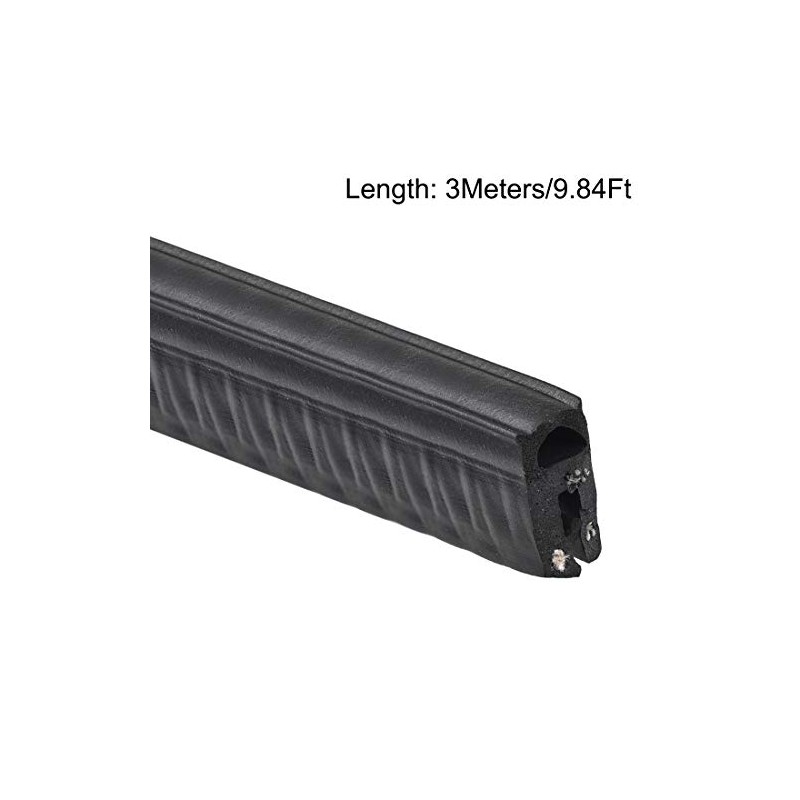 uxcell Trim Seal with Top Bulb, EPDM Rubber Seal Channel