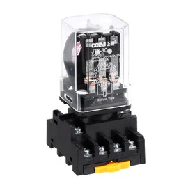 sourcing map DPDT Electromagnetic Power Relay, AC 24V Coil 10A 11 Pin MK2P-I Small Relay with Plug-in Terminal Socket Base 3NC 3NO JTX-3C