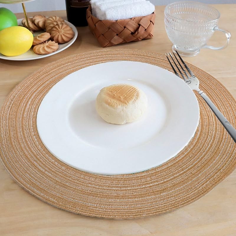 ADIDO EVA Round Placemats 11.8 inch Set of 4 -