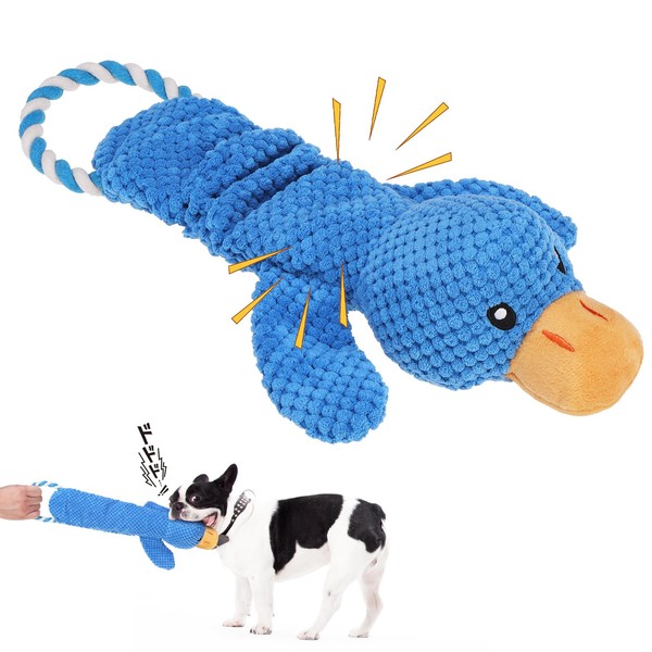 ESGPET Squeaky Dog Toys, Pull Interactive Plush Chew Cute Toy