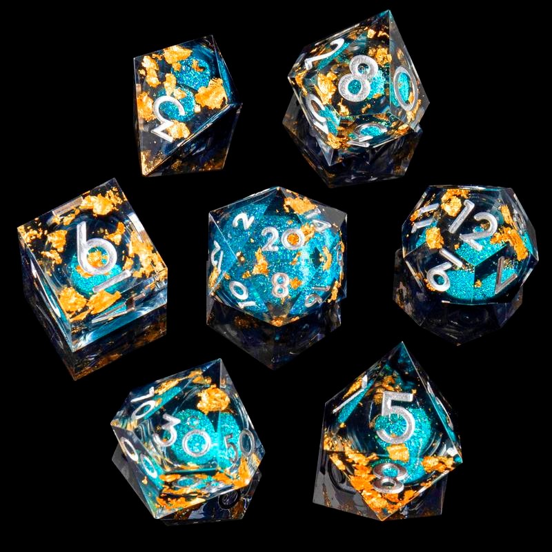 Handmade¬†Liquid Core Dice Set, 7 Counts/set Creative Quicksand¬†Polyhedral¬†Dice for Role