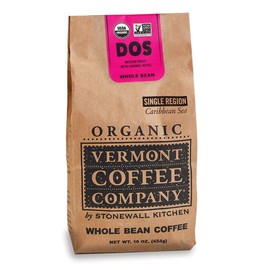 Vermont Coffee Company Dos Caribbean Whole Bean Coffee, 16 Ounce Bag