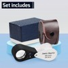 Jewelers Loupe Magnifier, Foldable Jewelry Loupe 10X + 25X, Eye
