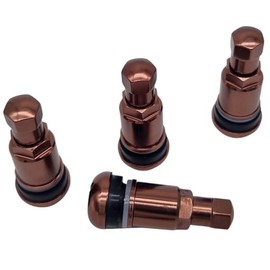 NAAA 4 x Aluminium Valves Car Metal Valve 11.3 mm Lightweight Rim Valves (Copper)