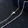 Cross Bracelet for Women，Dainty 14k Gold Plated Bracelets for Women
