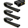 QWORK Plastic Nested Semi Open Cable Drag Chain, Flexible Enclosed