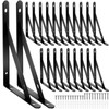 Nuogo 20 Pack Heavy Duty Shelf Brackets Bulk Metal Floating