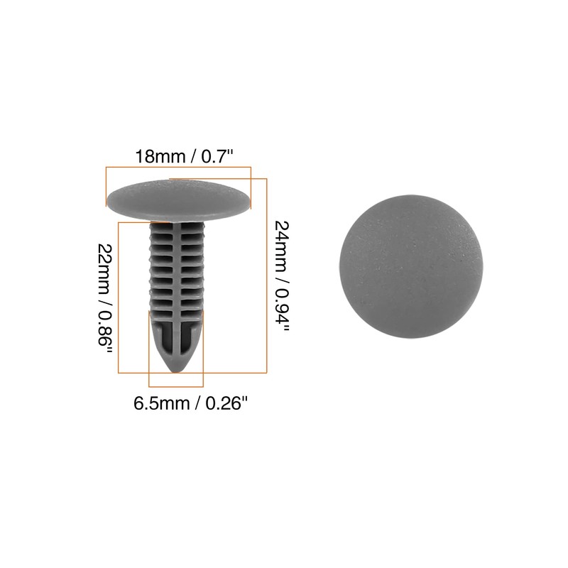 X AUTOHAUX Pack of 40 Bolt Rivets Trim Clips 6