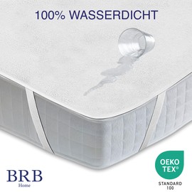 BRB Home Mattress Protector 90 x 200 cm - Oeko-Tex Certified Waterproof Mattress Topper Incontinence Pad Washable Moisture Protection 90 x 200 cm Breathable (90 x 200 cm)